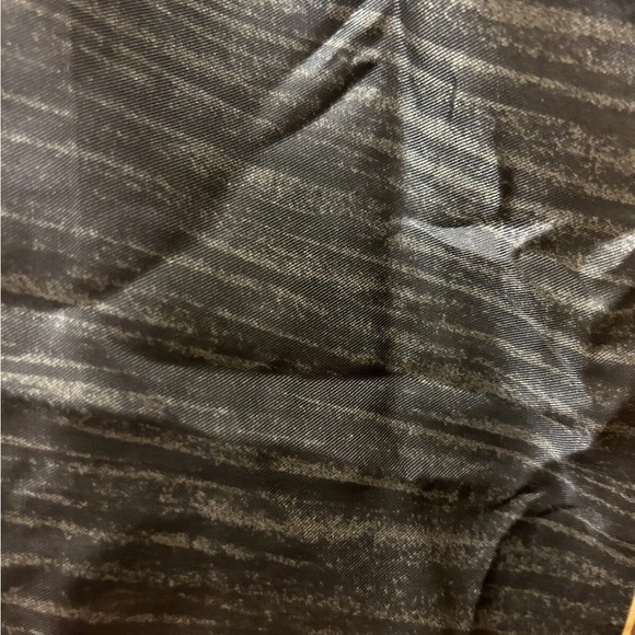 Vintage Anne Klein Gray and Gold Patterned Neck Scarf - Picture 5 of 6